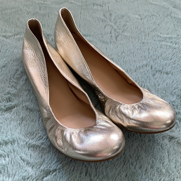J. Crew Shoes - J Crew gold flats